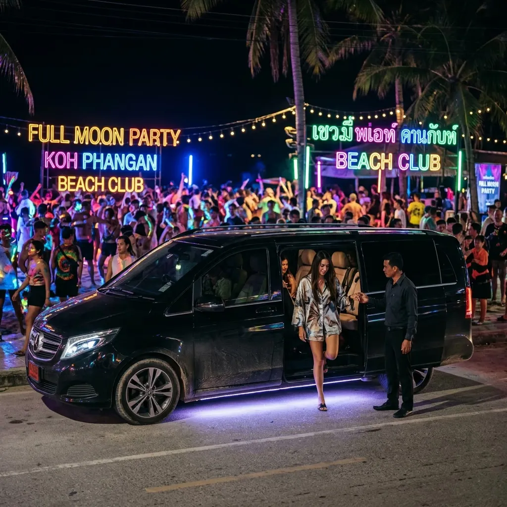 Full Moon Party private transfer service in Koh Phangan